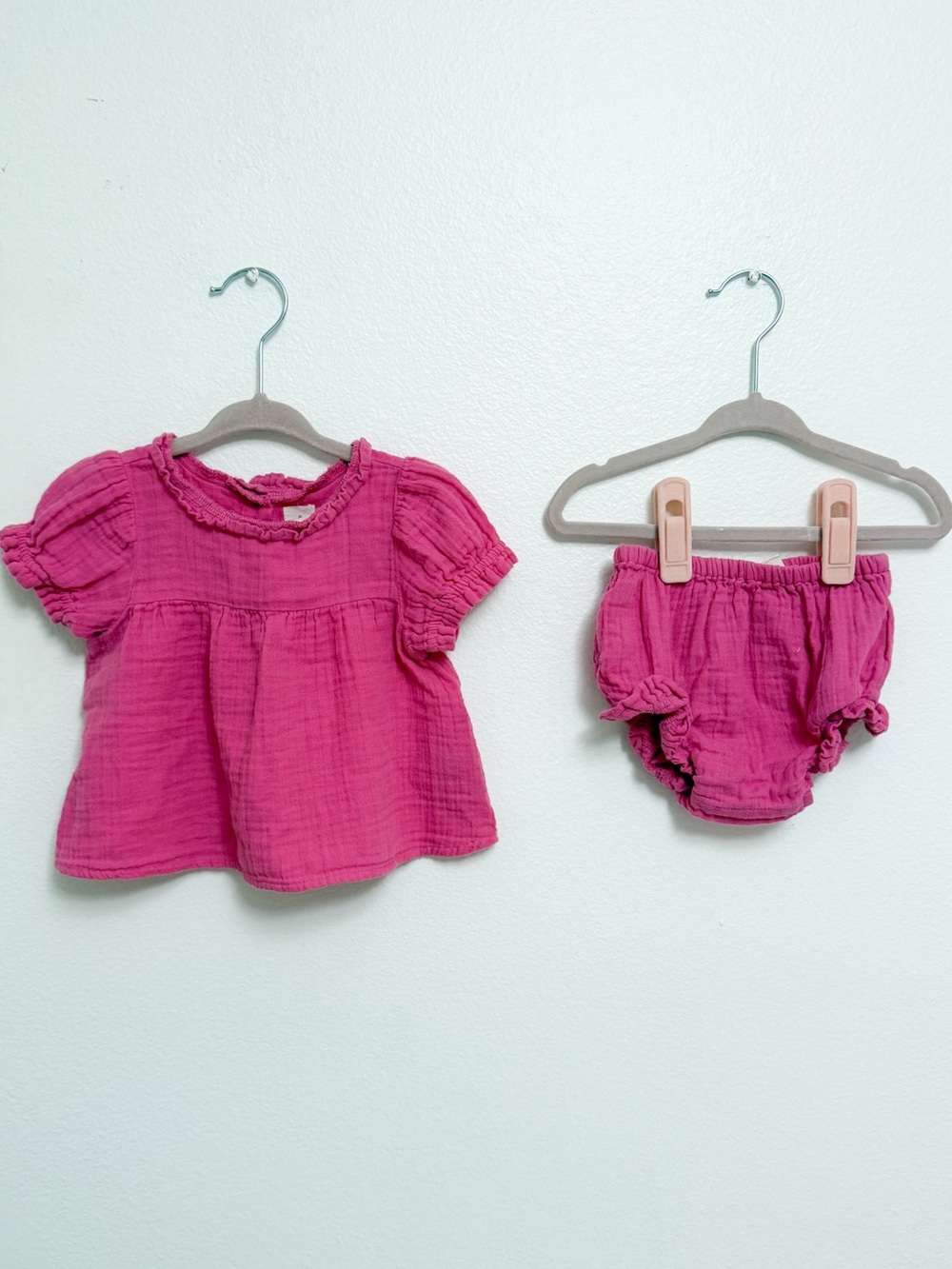GAP Hot Pink Baby Top with Matching Bloomers